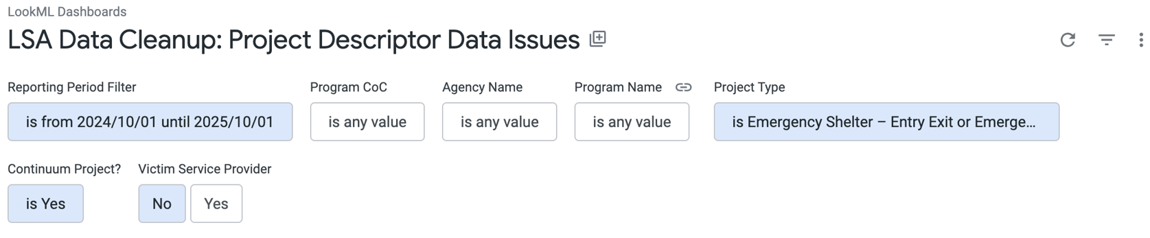 LSA Data Cleanup: Project Descriptor Data Issues