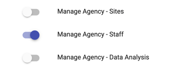 Manage Agency - Staff