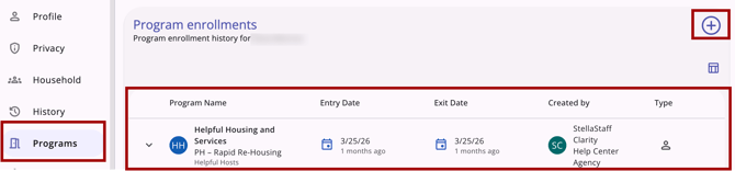 New Interface Programs Tab