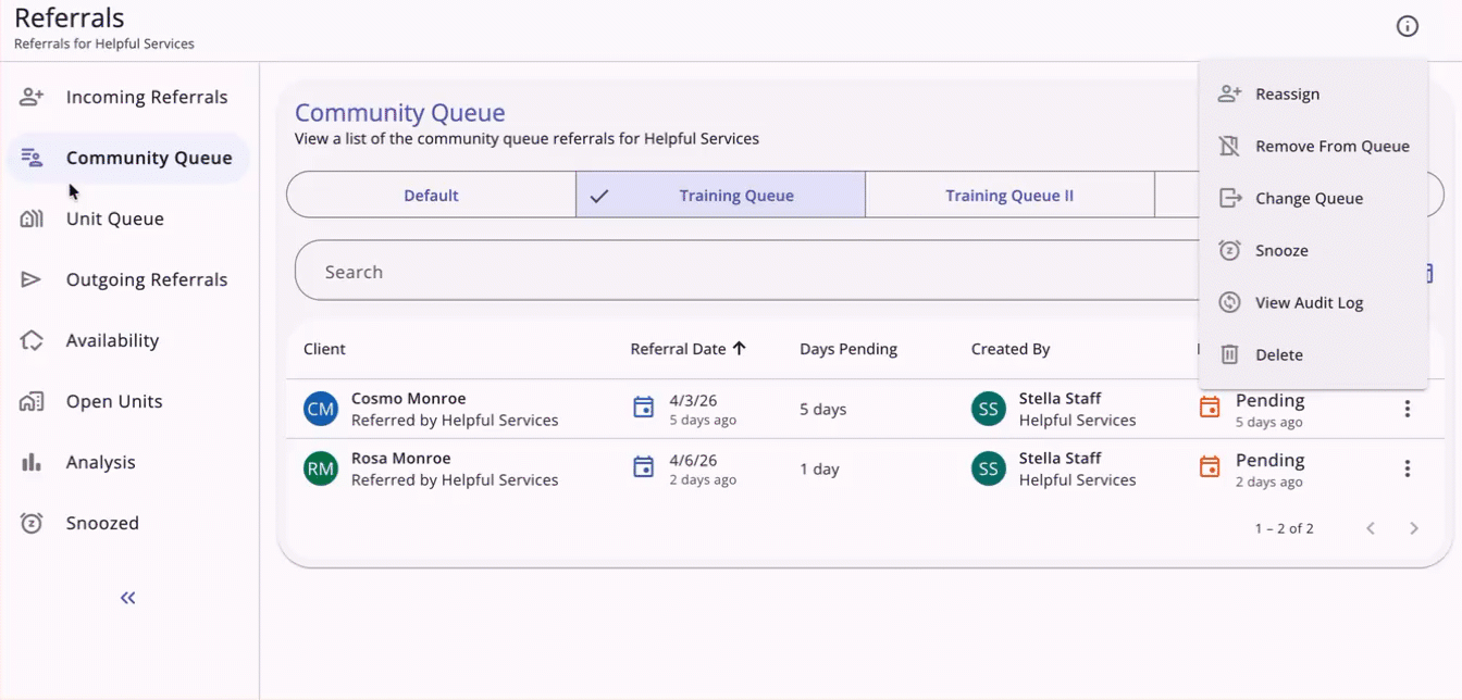 New UI.Referral Reassign