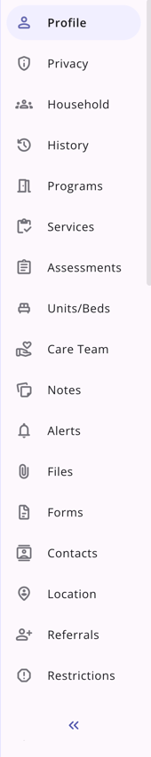 New interface client navigation profile