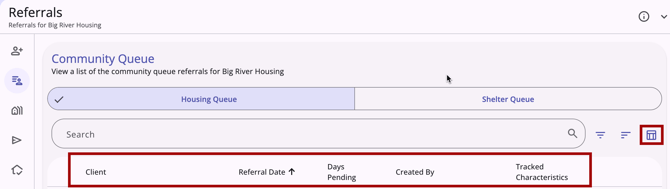 Community Queue.Column Selector.Nov25-1