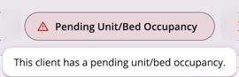 Pening Unit Bed Occupancy Warning Banner