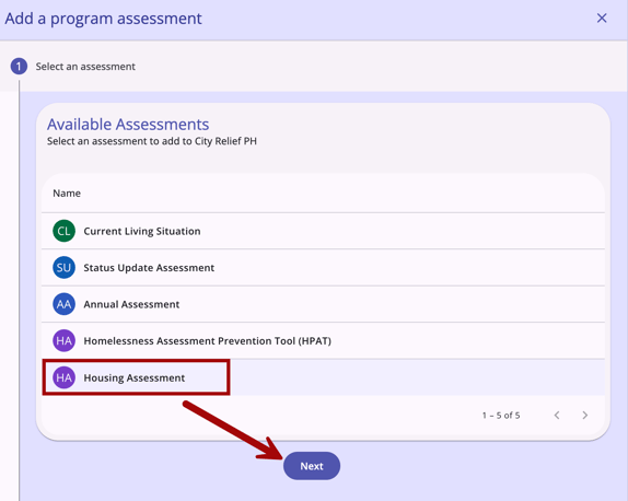 Program Assessment_Select Assessment