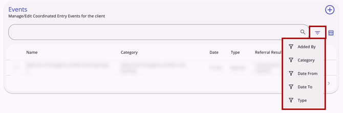 Program Events_Filter Results