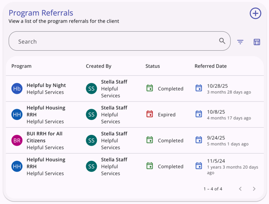 Program Referrals Section