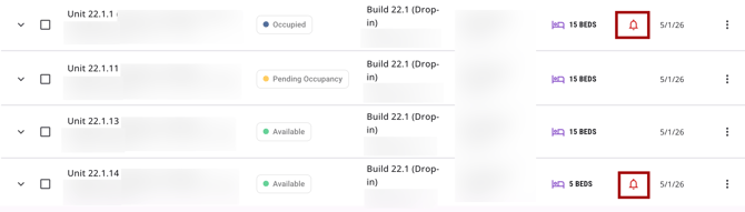 Public Alert icon on the Inventory Dashboard