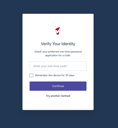 Re-Authenticate Page