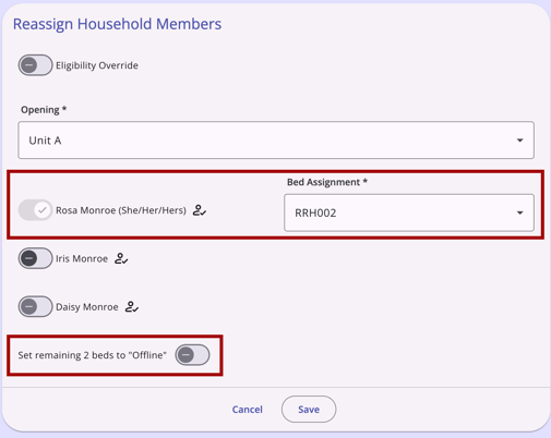 Reassign Referral.Household.Only HOH
