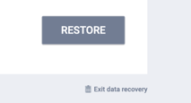 Recover agencies.restore button