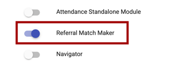 Referral Match Maker Access Right