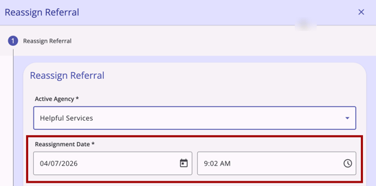 Referral Reassign.Reassignment Date