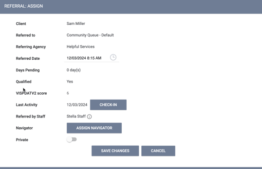 Referral times.Referral assign