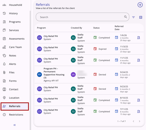 Referrals Tab_Client Record Overview