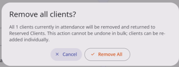 Remove all Clients confirmation box