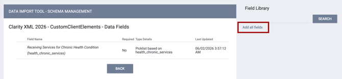 Schema Management Add all Fields Feature Location
