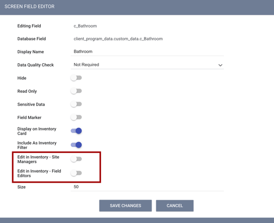 Screen Field Editor_Unit Edits Access