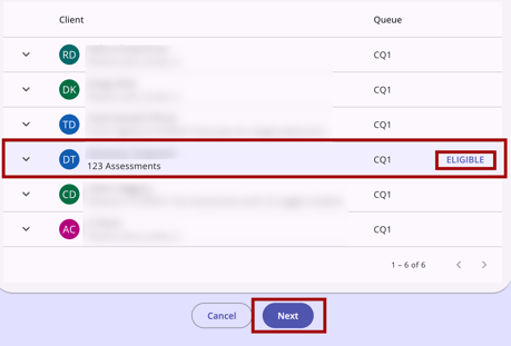 Unit Queue Checking Eligibility