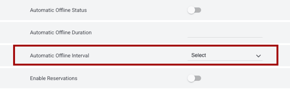 Unit Screen_Automatic Offline Interval