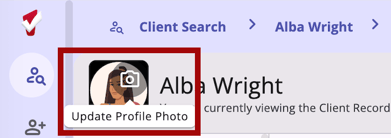 Upload the photo icon and tooltip