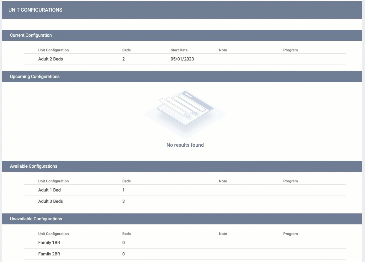 Changing Unit Configuration Types