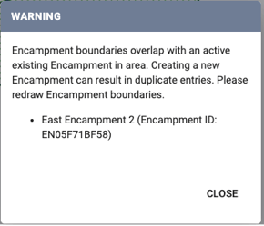 encampment boundary crossing