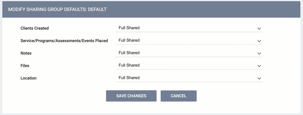 Shared Client Start Working with Sharing Groups